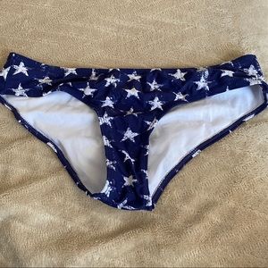 Medium blue and white star bathing suit
